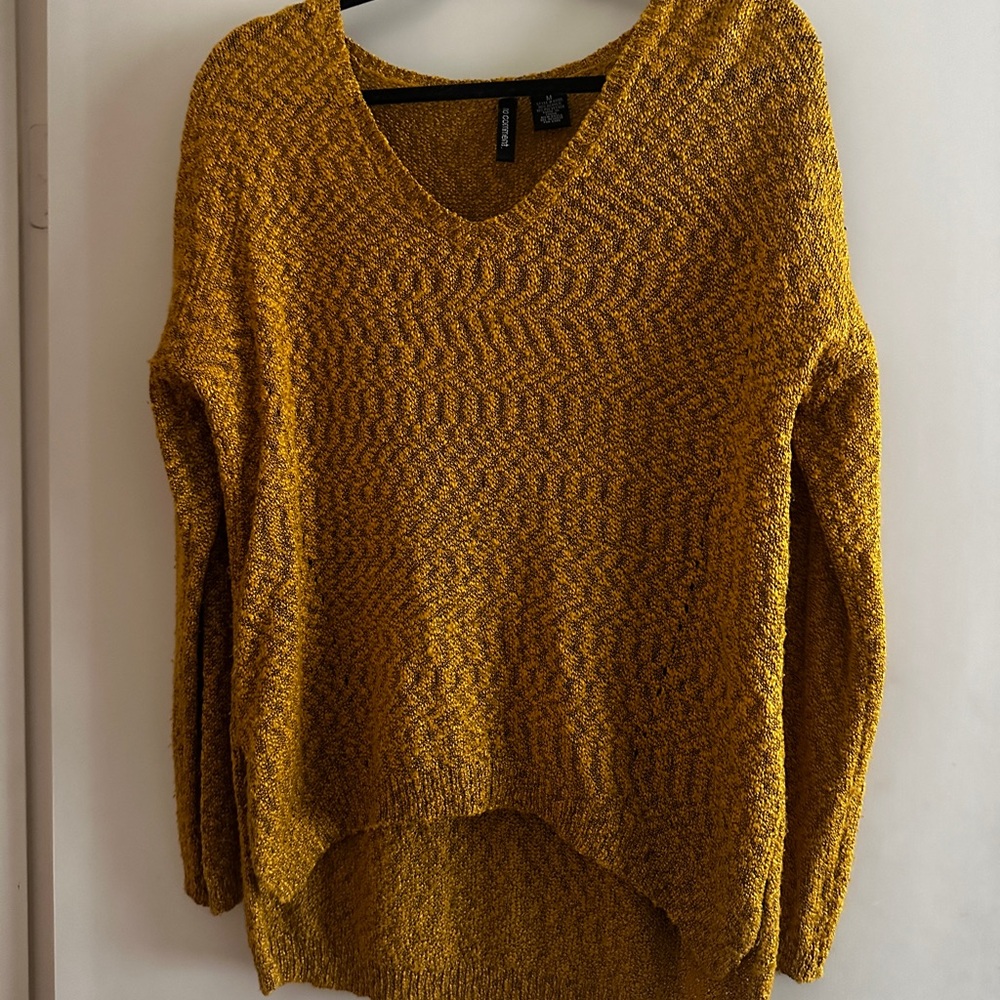 Mossimo Supply Co. V-Neck Knit Sweater - Mustard